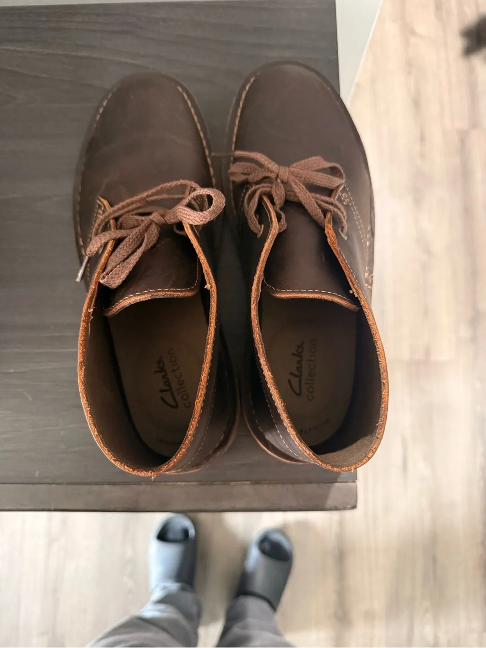 Men's Brown Leather Desert Boots - Classic Lace-Up Style